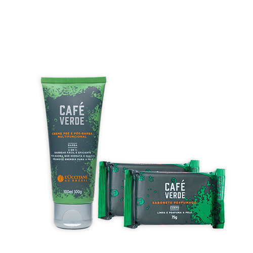 Combo Masculino Barba e Sabonetes Café Verde